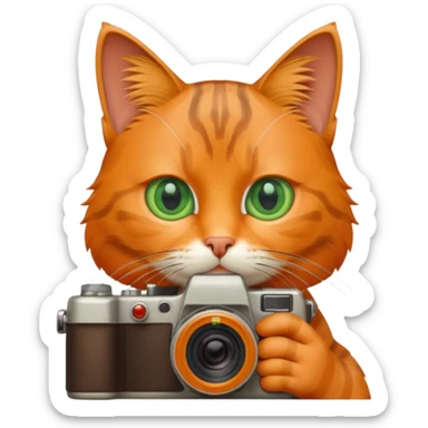photographer cat sticker