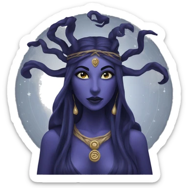 Hekate goddess of the night and magic- triple goddess sticker