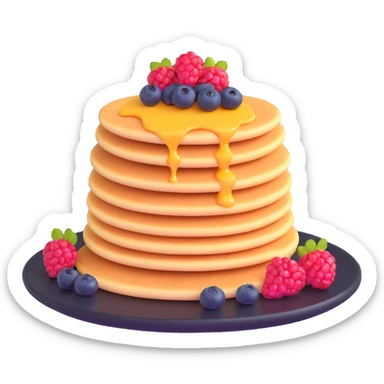 cheese pancakes with berries sticker