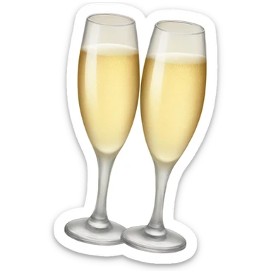 Champagne glasses cheers  sticker