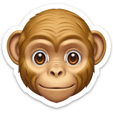 Human monkey wrinkles sticker