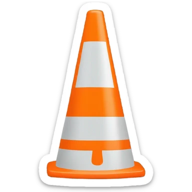 Orange traffic cone sticker