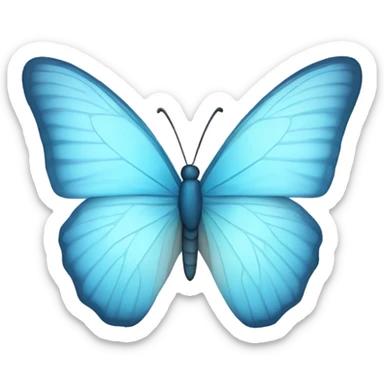 Light blue butterfly sticker