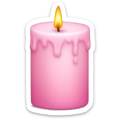 Light pink candle sticker