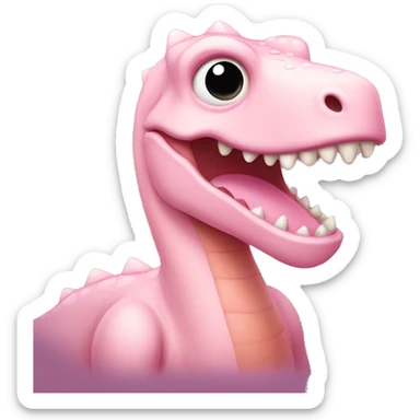 Light pink dinosaur sticker