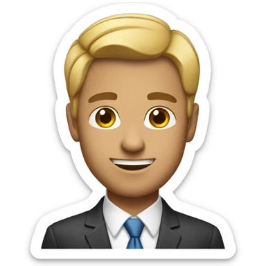 handsome business man sticker