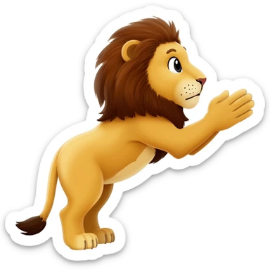 lion paws clapping sticker