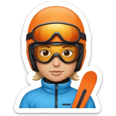 Skier sticker