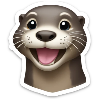 Smiling otter sticker