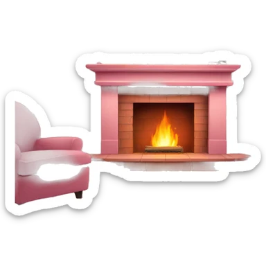 Winter Pink FirePlace sticker