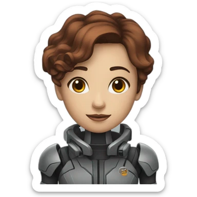 Robotina melena rizosa sticker