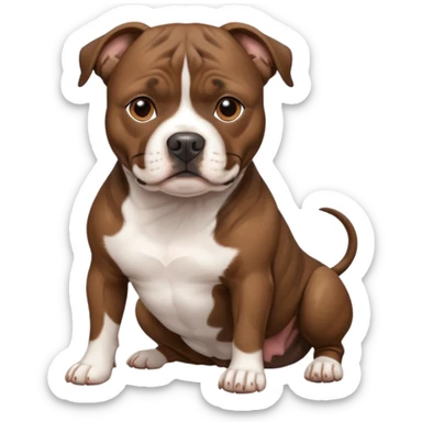 brindle staffordshire bull terrier sticker