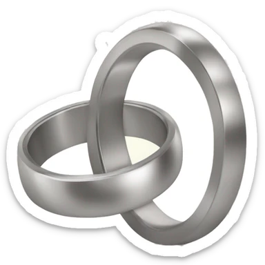Interlocked weddings marriage "two rings" sticker
