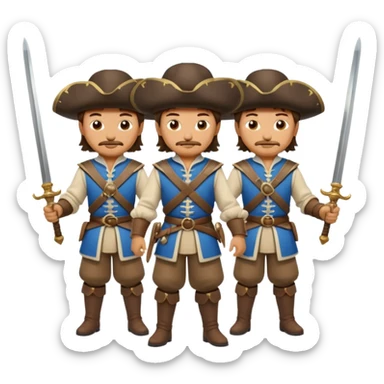 3 musketeers sticker