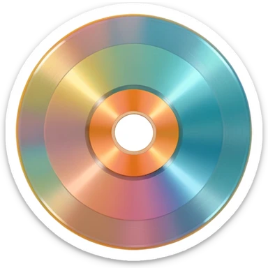 vinyl record, pastel colours  sticker