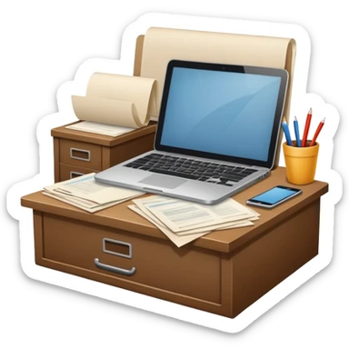 single office desk sticker
