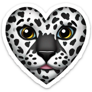 panthers print heart sticker