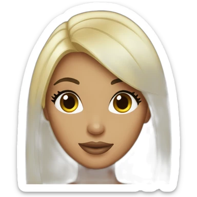 One Kim kardashian with hair black sticker