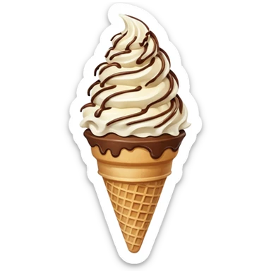Decadent soft serve ice cream sticker
