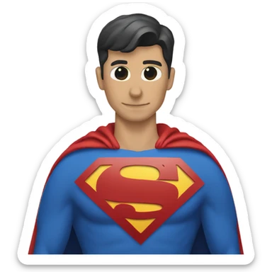 superman headless cape sticker