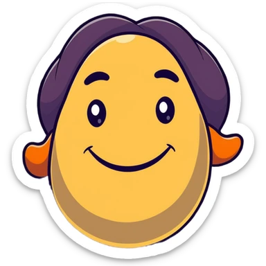 Face with droopy eyelids, goofy smile, looking very relaxed and stoned sticker