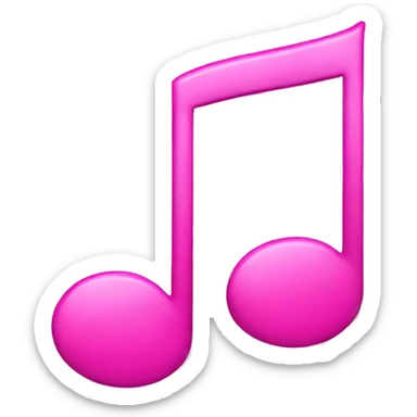 Pink music notes  sticker