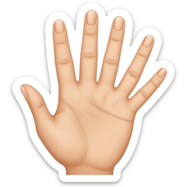 The three first fingers up and the 2 last fingers down sticker