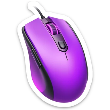 neon Purple gaming mouse sticker