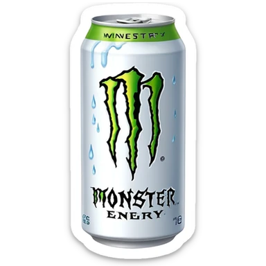 White monster energy drink  sticker