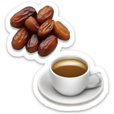 Arabic coffee and dates sticker