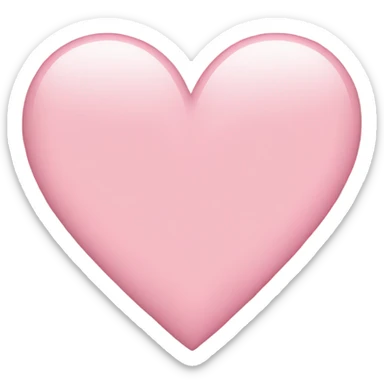 Light pink heart emoji sticker