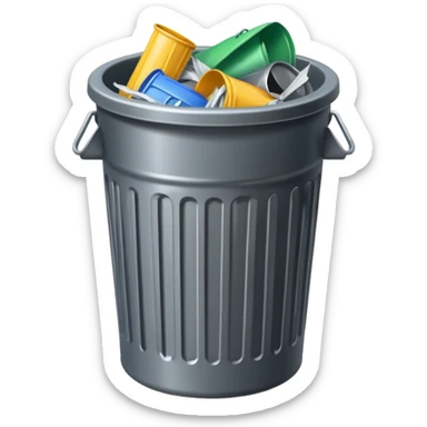 Trash can sticker