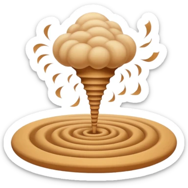 A dust devil swirling lightly in a small circular motion. sticker