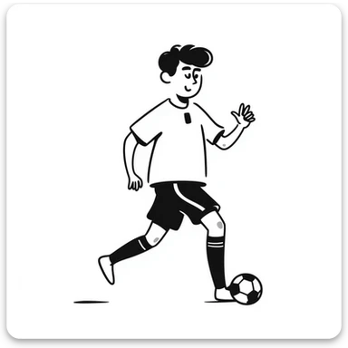 Lionel Messi, football legend, dynamic pose, hand drawn doodle style sticker