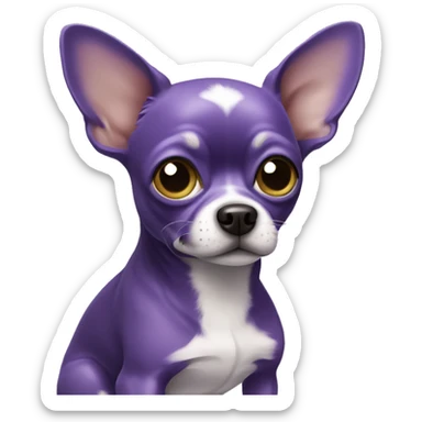 purple chihuahua  sticker