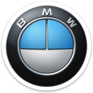 A BMW LOGO sticker