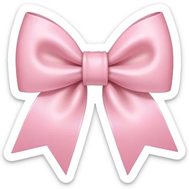 Light pink bow sticker