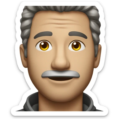 casual portrait of a man sticker