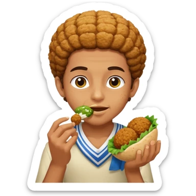 make me an egyptian boy with falafel sticker