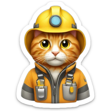 Engineer Ginger Cat sticker