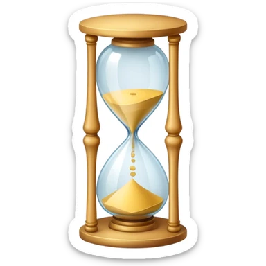 Sandglass with banknotes sticker