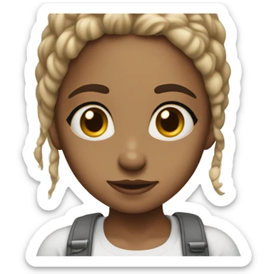 A girl with a big ￼ forehead sticker