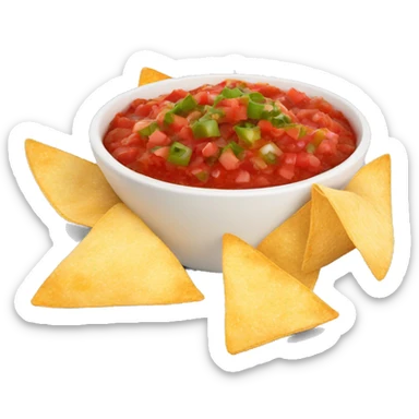 Tortilla Chips with a bowl of salsa sticker