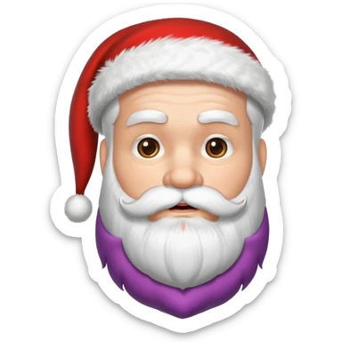 Un père noël avec une barbe multicolore sticker