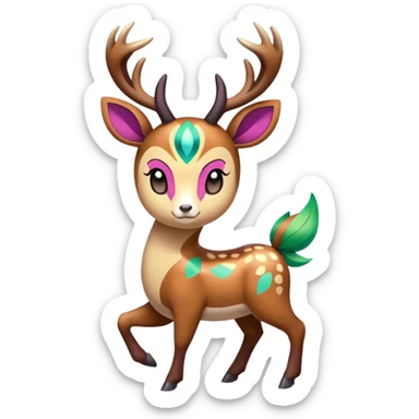 Meloetta-Sawsbuck-Pokémon-Fakémon-creature sticker