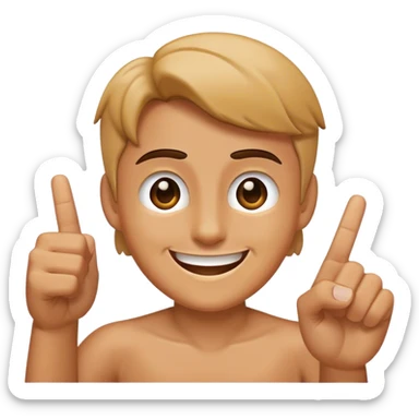 smile flipping off sticker