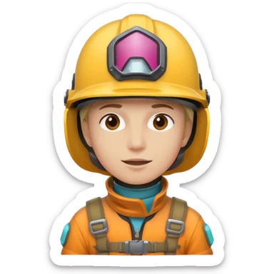 Colorful Helmeted Traveler sticker