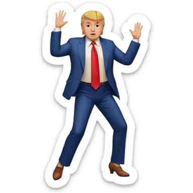 Trump dancing and being a baddie sticker