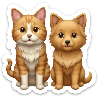 cats and dogs believe picture sticker