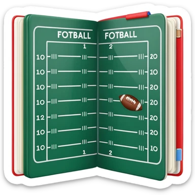 amercian football playbook sticker